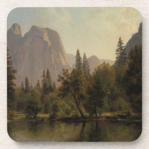 Dessous-de-verre Cathedral Rocks, Yosemite Valley Albert Bierstadt