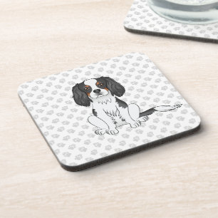 Dessous-de-verre Cavalier King Charles Spaniel tricolore Chien & Pa