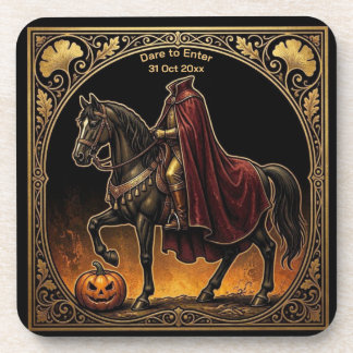 Dessous-de-verre Cavalier sans tête Sleepy Hollow Or noir doré