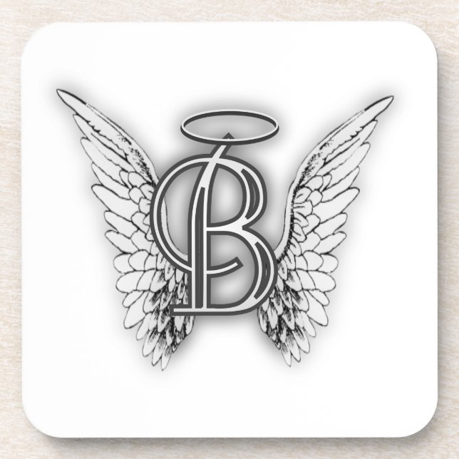Dessous-de-verre Ce dernier initial de l'alphabet B d'ange s'envole (Devant)