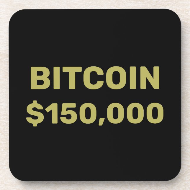 Dessous-de-verre Célébration de Bitcoin à 150000 (Devant)