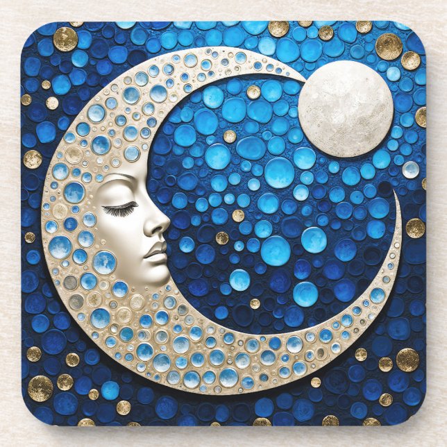 Dessous-de-verre Celeste : Femme dans la lune (Devant)