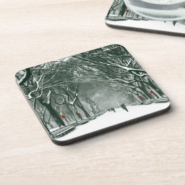 Dessous-de-verre Central Park Snowy Path (Côté gauche)