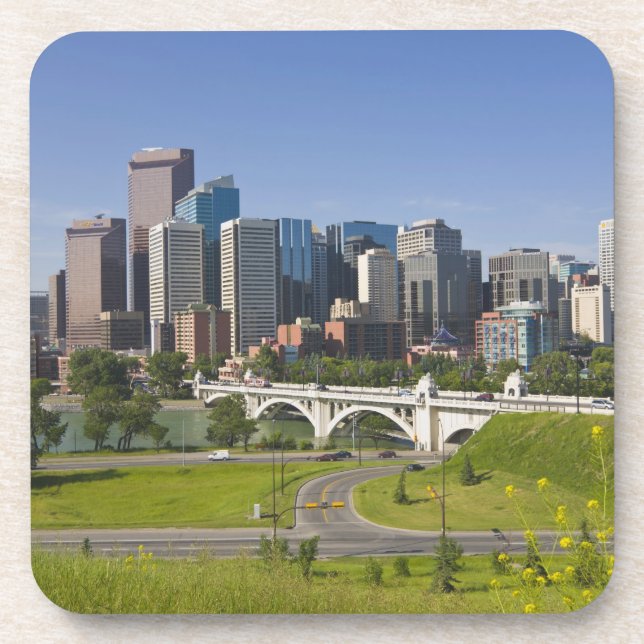 Dessous-de-verre Centre St Bridge et Downtown Calgary (Alberta) (Devant)
