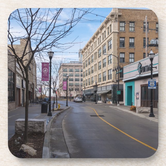 Dessous-de-verre Centre-ville de Springfield (Devant)