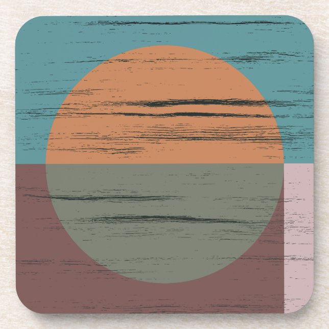 Dessous-de-verre Cercle Orange Et Vert (Devant)