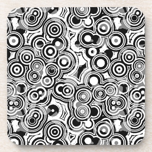 dessous de verre cercles abstraits (Devant)