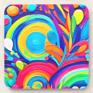 Dessous-de-verre Cercles Abstraits colorés Peinture
