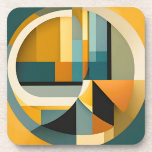 Dessous-de-verre Cercles et rectangles d'abstraction géométriques r