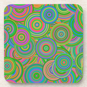 Dessous-de-verre cercles rétro