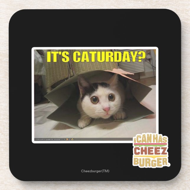 Dessous-de-verre C'est Caturday ? (Devant)