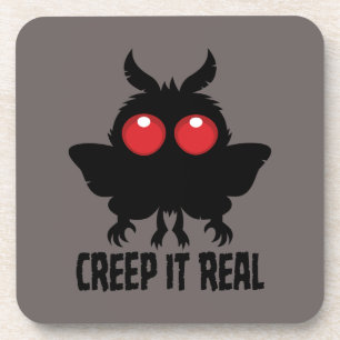 Dessous-de-verre C'est réel, étrange Mothman, le cryptide mystérieu