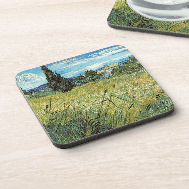 Dessous-de-verre Champ de blé vert Vincent van Gogh  (Côté gauche)