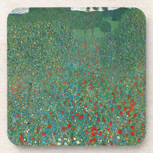 Dessous-de-verre Champ de coquelicots par Gustav Klimt, Art Nouveau