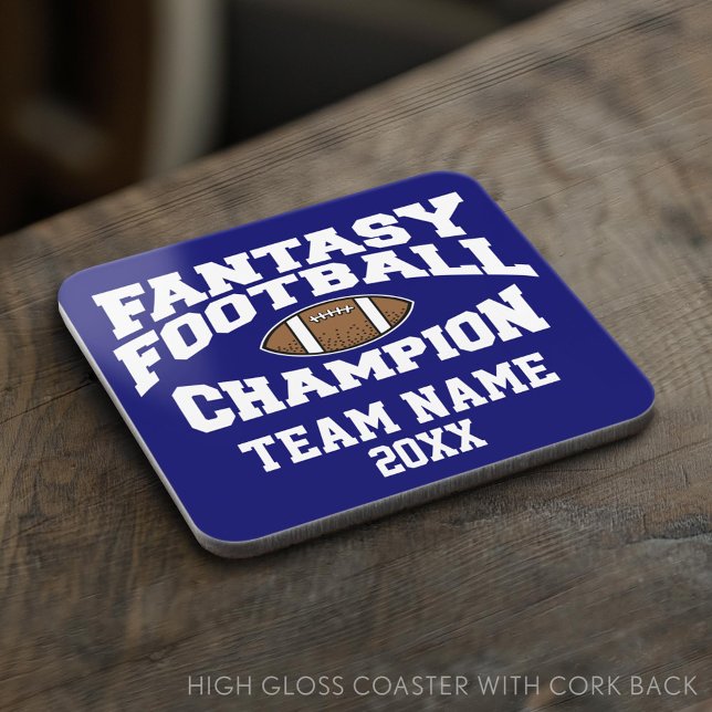 Dessous-de-verre Champion de football d'Imaginaire - Personnaliser (Custom Coaster)