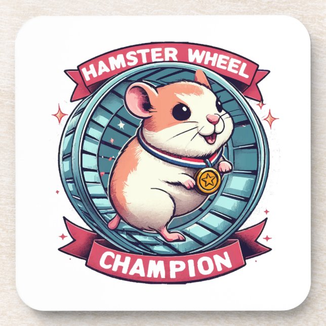 Dessous-de-verre Champion de roue de hamster (Devant)