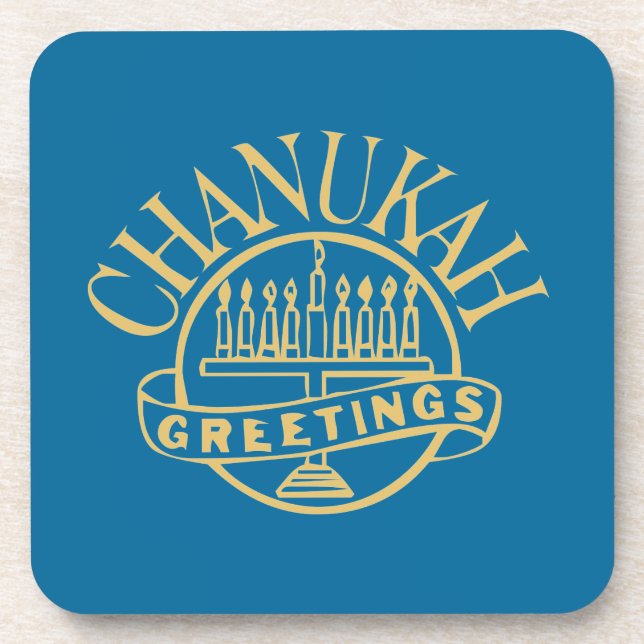 Dessous-de-verre Chanukah salue Menorah (Devant)