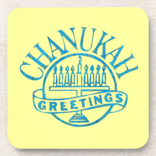 Dessous-de-verre Chanukah salue Menorah