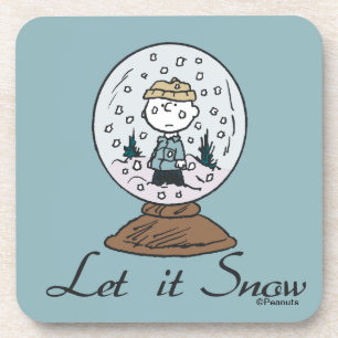 Dessous-de-verre Charlie Brown Snow Globe Graphisme - Let It Snow