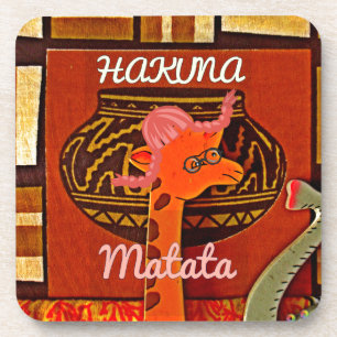 Dessous-de-verre Charme de safari Hakuna Matata : Tuiles, Horloge e