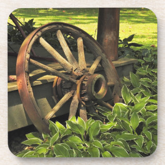 Dessous-de-verre Charme rustique - Patiné Wagon Wheel Photographie