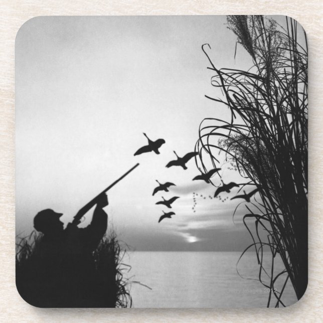 Dessous-de-verre Chasse de canard d'homme (Devant)