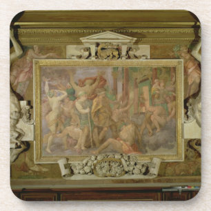 Dessous-de-verre Chasse de l'ignorance, détail de plan décoratif