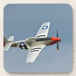 Dessous-de-verre Chasseur P-51D Mustang avec marquages du jour J vo