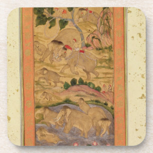 Dessous-de-verre Chasseurs capturant des éléphants, du grand Cliv