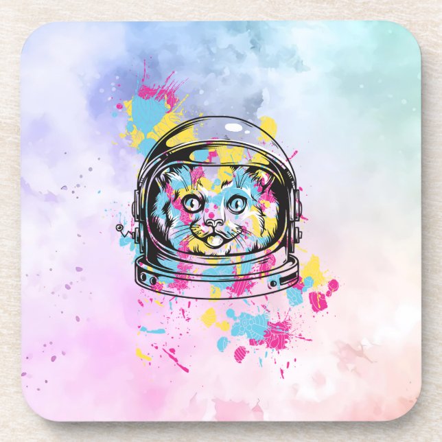 Dessous-de-verre Chat Astronaute (Devant)