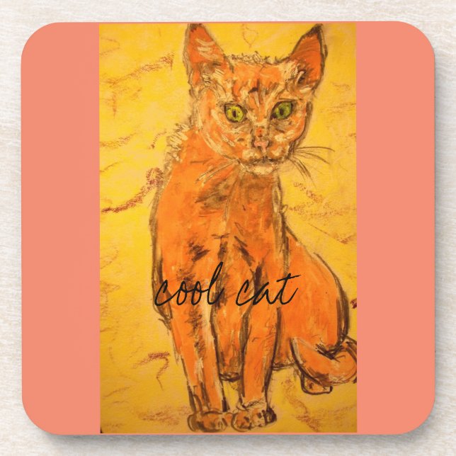 Dessous-de-verre Chat curieux (Devant)