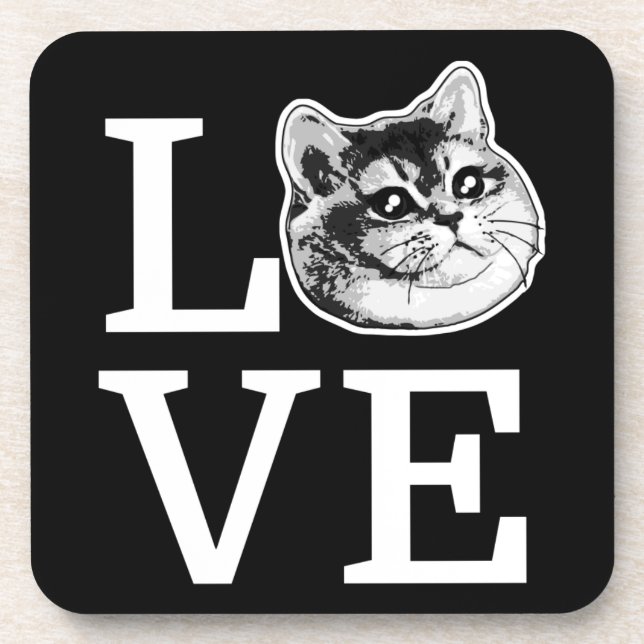 Dessous-de-verre Chat d'amour de Philly (Devant)