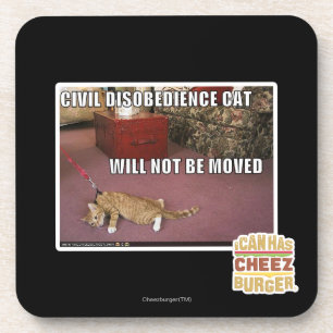 Dessous-de-verre Chat de désobéissance civile