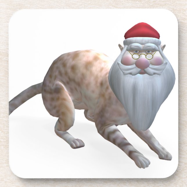 Dessous-de-verre Chat de tigre du Père Noël (Devant)
