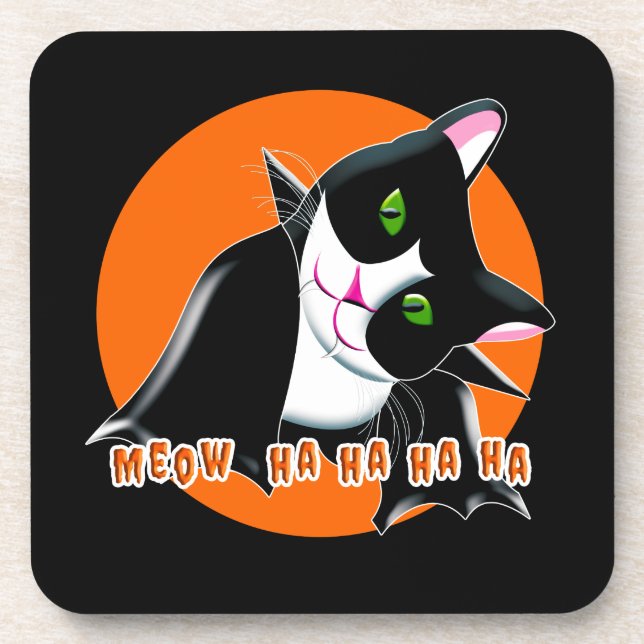 Dessous-de-verre Chat d'Halloween (Devant)