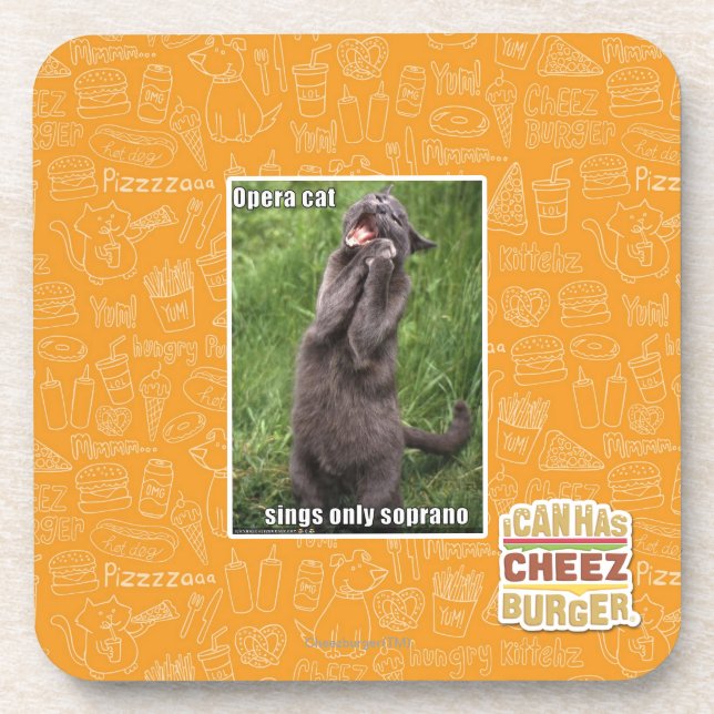 Dessous-de-verre Chat d'opéra (Devant)