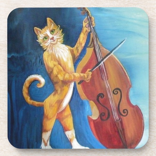 Dessous-de-verre Chat et une brosse (Devant)