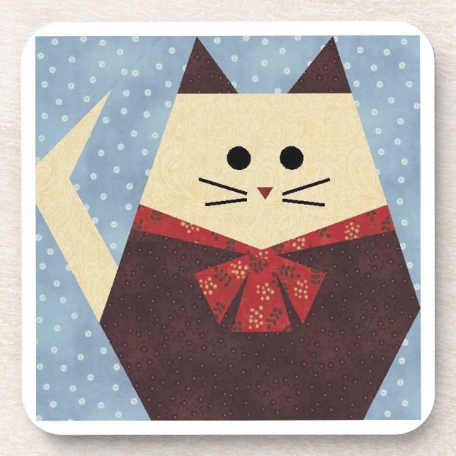 Dessous de verre - Chat gras (Devant)
