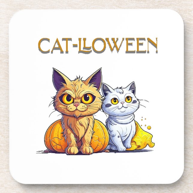 Dessous-de-verre Chat Halloween  (Devant)