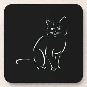 Dessous-de-verre Chat Kitty Blanc