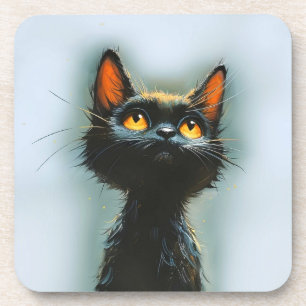 Dessous-de-verre Chat noir enchanté