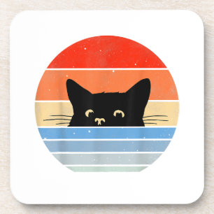 Dessous-de-verre Chat Rétro, Amoureux des Chats, Propriétaire de Ch