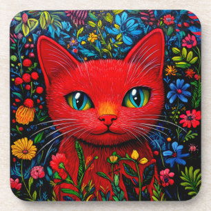 Dessous-de-verre Chat Rouge