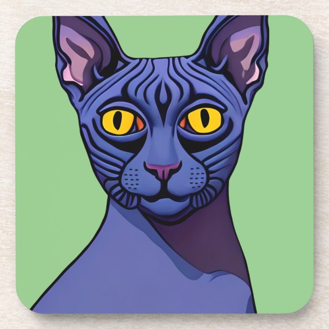 Dessous-de-verre Chat Sphynx (Devant)