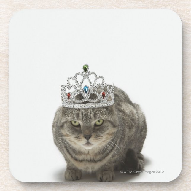 Dessous-de-verre Chat utilisant un diadème (Devant)