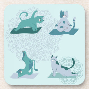 Dessous-de-verre Chats de yoga