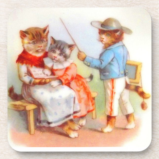 Dessous-de-verre Chats victoriens en chats (Devant)