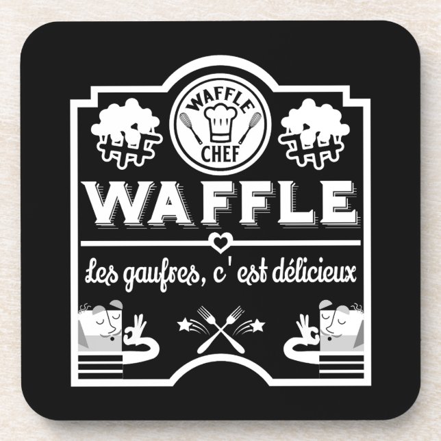 Dessous-de-verre Chef gaufre (Devant)