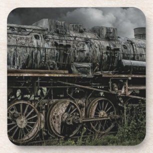 Dessous-de-verre chemin de fer locomotif de rail de train de