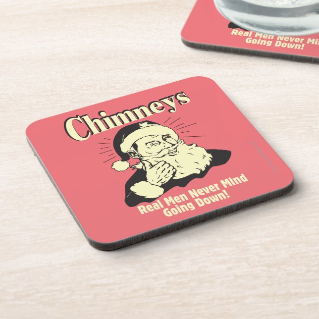 Dessous-de-verre Cheminées : Les vrais Hommes N'Ont Jamais Peur De  (Côté gauche)